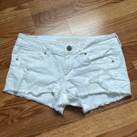 White Denim Jean Shorts - Picture 1 of 4